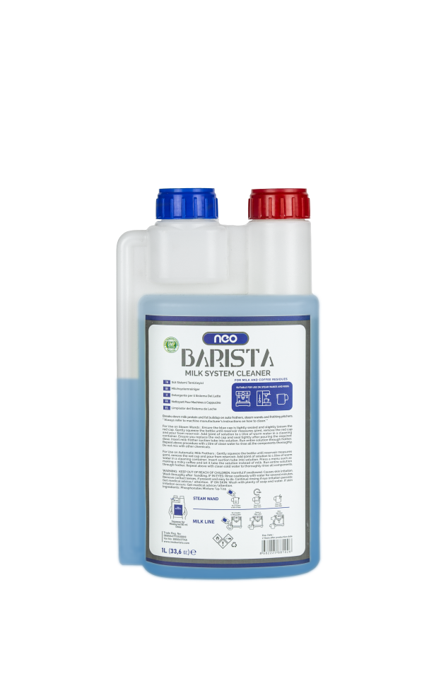 Neo Barista Espresso Makinesi Süt Sistemi Temizleyici (Çift Boyunlu Şişe) X 12 Adet