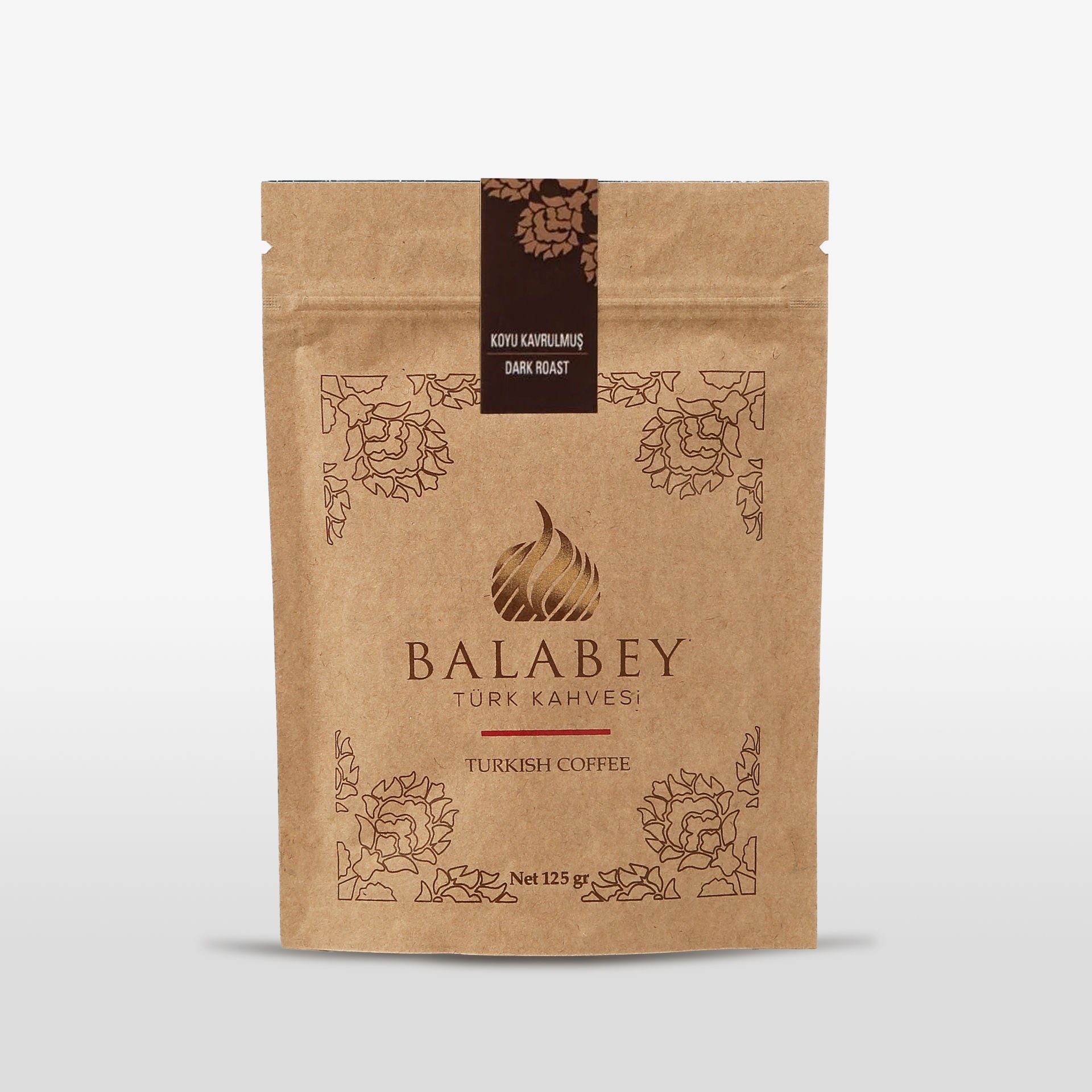 Balabey Koyu Kavrulmuş Türk Kahvesi Kraft Paket 125g