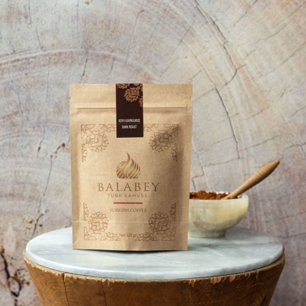 Balabey Koyu Kavrulmuş Türk Kahvesi Kraft Paket 125g