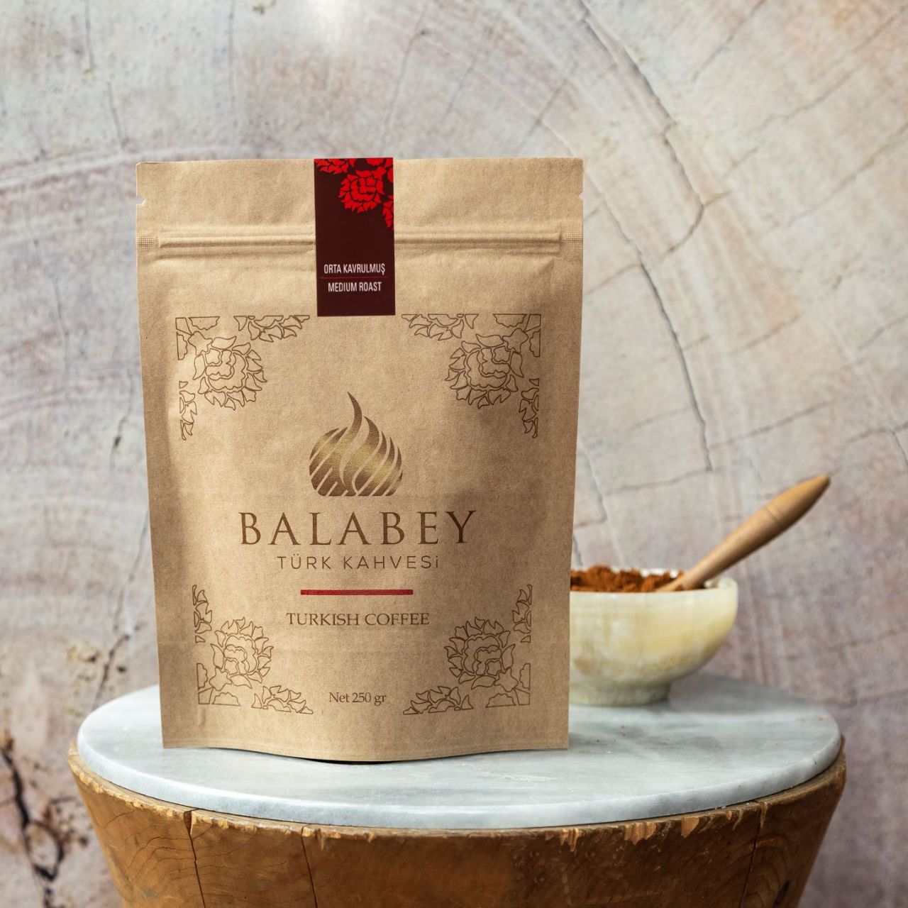 Balabey Orta Kavrulmuş Türk Kahvesi Kraft Paket 250g