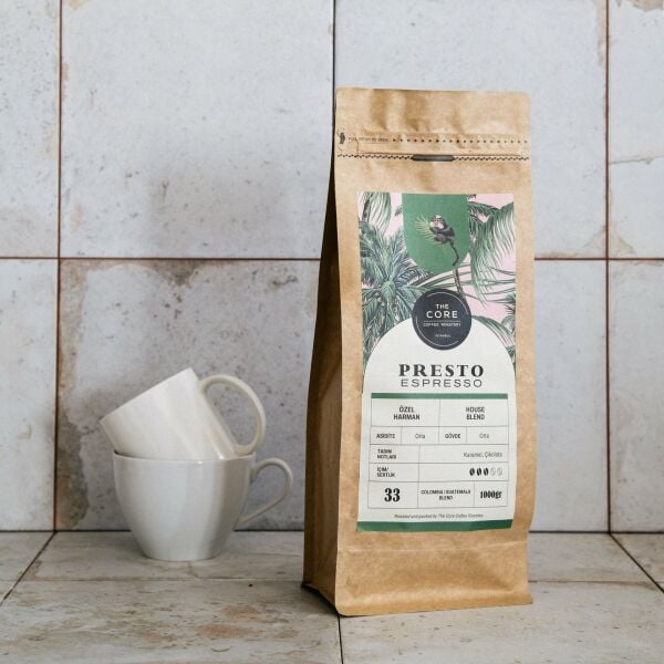 The Core Presto Özel Harman Espresso Çekirdek Kahve 1000 gr - Çekirdek / Öğütme İstemiyorum