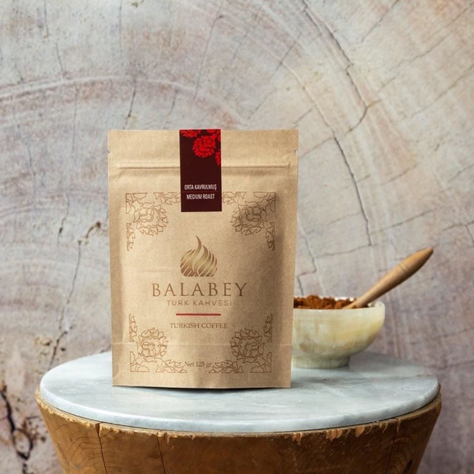 Balabey Orta Kavrulmuş Türk Kahvesi Kraft Paket 125g X 10 Adet